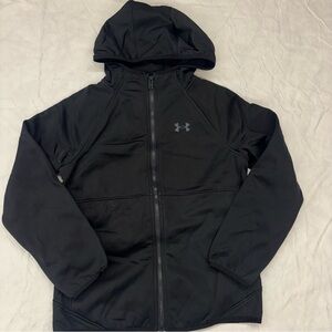 Under Armour Big Boys Sim Softshell Jacket Black Fleece Size‎ Medium 10-12